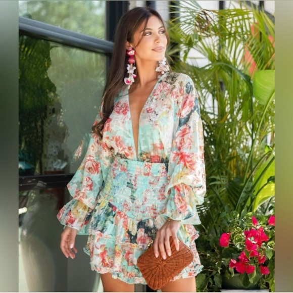 Hemant and Nandita Sage bodysuit and skirt NWOT - Picture 7 of 7